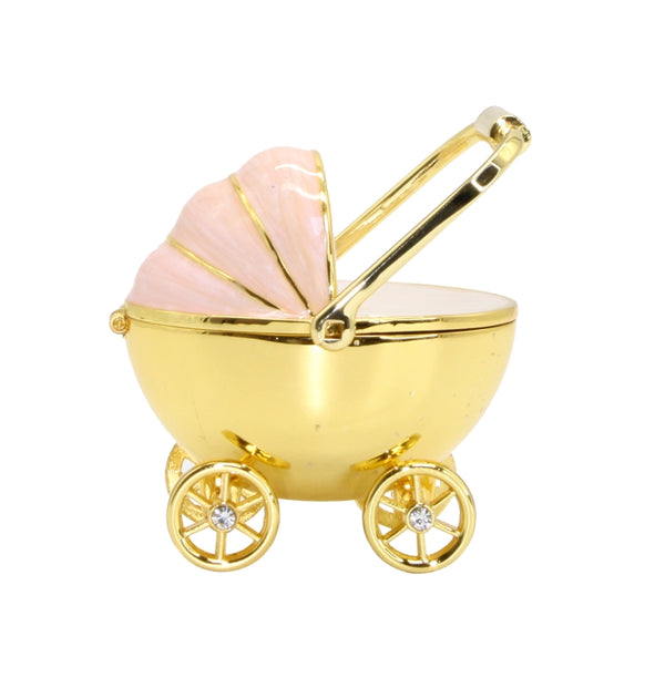 Trinket Box Baby Carriage Pink