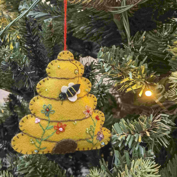 Decoration Beehive Fabric Hanging Yellow Fabric