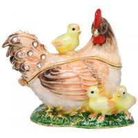 Trinket Box Hen Family