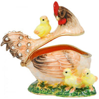 Trinket Box Hen Family