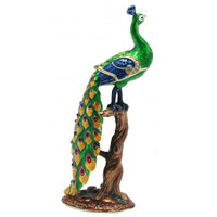 Trinket Box Peacock On Trunk