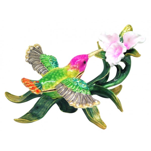 Trinket Box Hummingbird Green