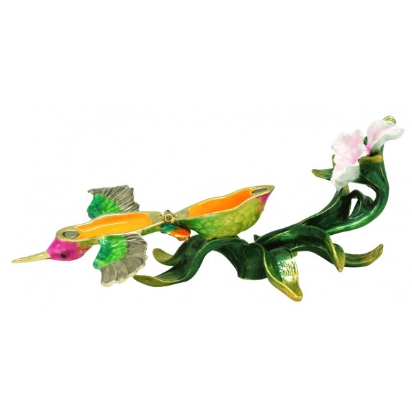 Trinket Box Hummingbird Green