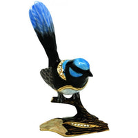 Trinket Box Blue Wren 