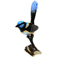 Trinket Box Blue Wren 