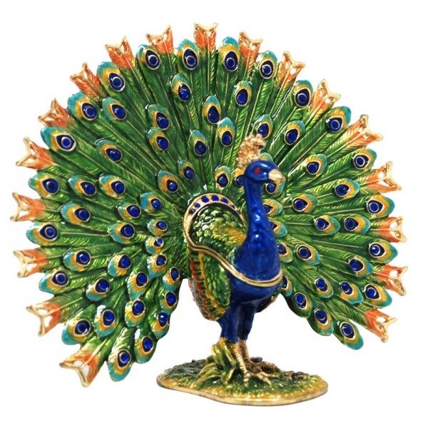 Trinket Box Peacock - Fantail