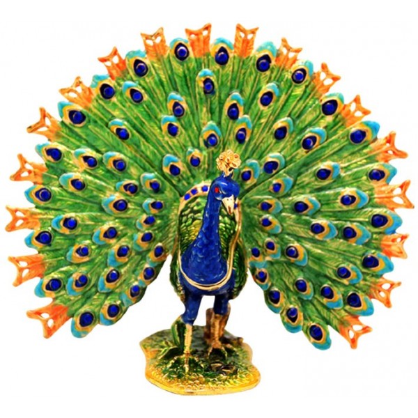 Trinket Box Peacock - Fantail