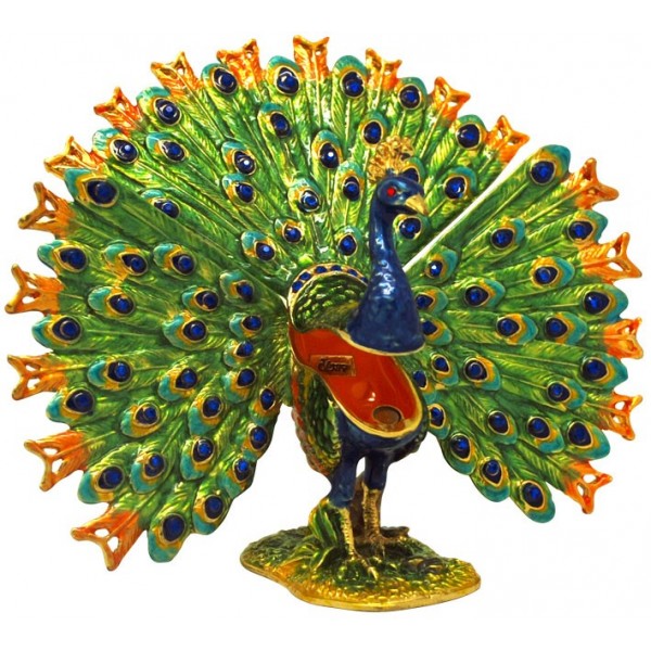Trinket Box Peacock - Fantail