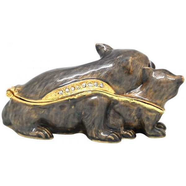 Trinket Box Wombat Family 