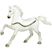 Trinket Box Arabian Horse - White
