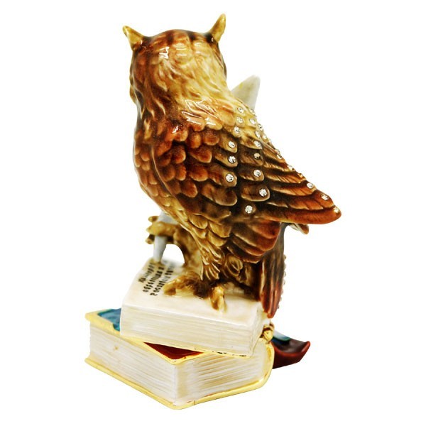 Trinket Box Owls On Books 