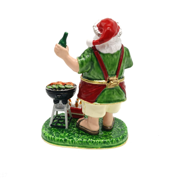 Xmas Trinket Box Santa Bbq