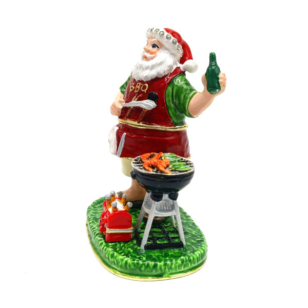 Xmas Trinket Box Santa Bbq
