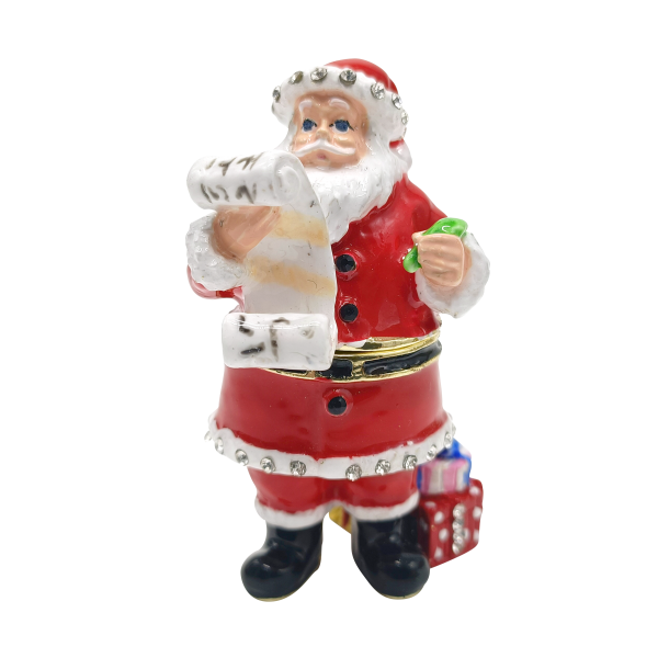 Xmas Trinket Box Santa List 