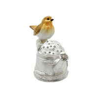 Xmas Trinket Box Robin On Watering Can 