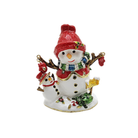 Xmas Trinket Box Snowman & Baby