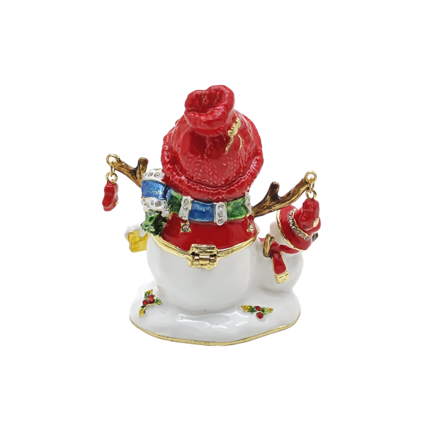 Xmas Trinket Box Snowman & Baby
