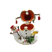 Xmas Trinket Box Snowman & Baby