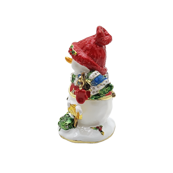 Xmas Trinket Box Snowman & Baby