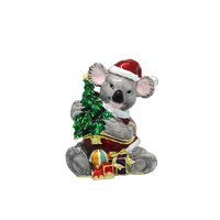 Xmas Trinket Box Koala With Xmas Tree
