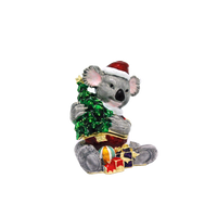 Xmas Trinket Box Koala With Xmas Tree
