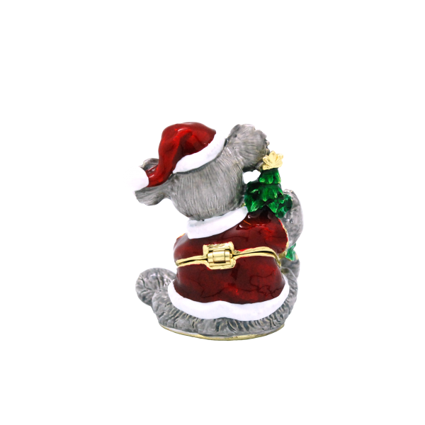 Xmas Trinket Box Koala With Xmas Tree
