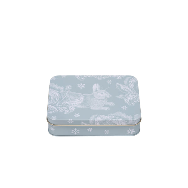 TIN WINTER RABBIT SMALL RECTANGLE TIN 