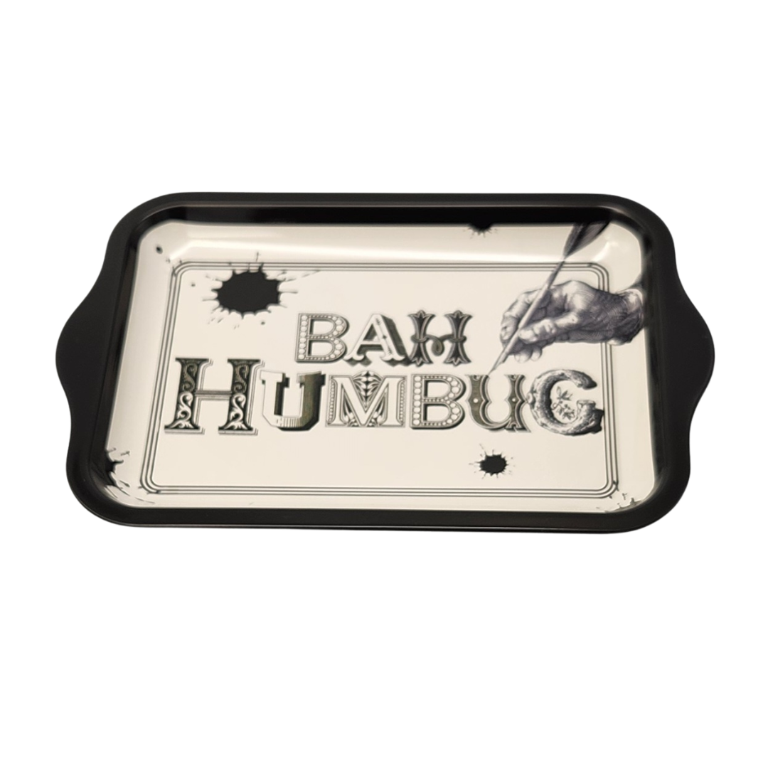 CHRISTMAS TIN TRAY BAH HUMBUG