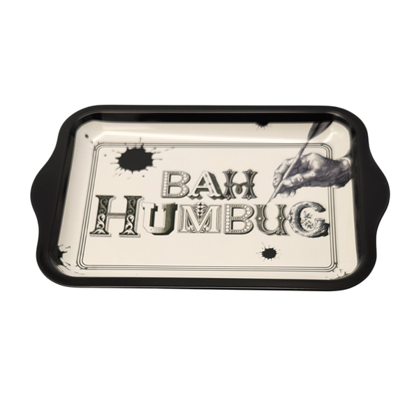 CHRISTMAS TIN TRAY BAH HUMBUG