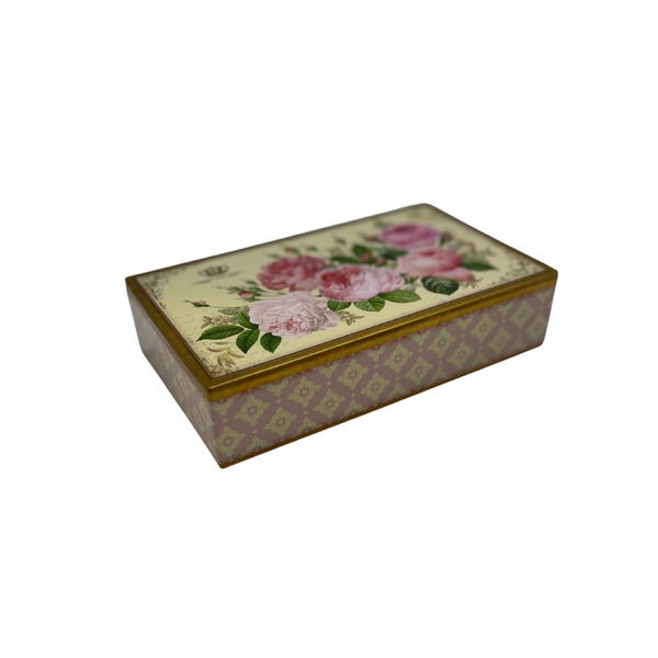 Tin Nostalgic Roses Rectangle 