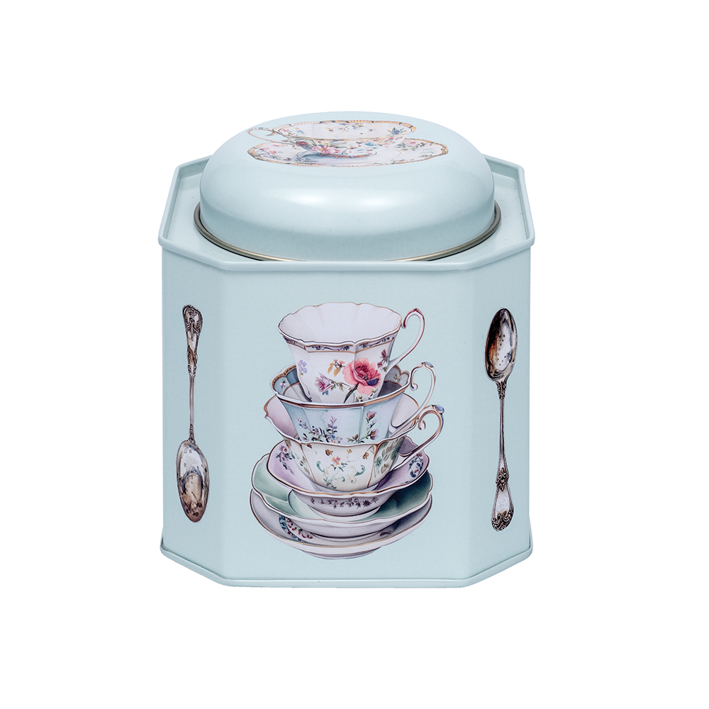 Tin Cup & Spoon - Tea Caddy - - One Sugar Please 