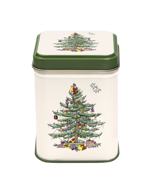 Christmas Tin Spode Christmas Tree 100g Square Tin 