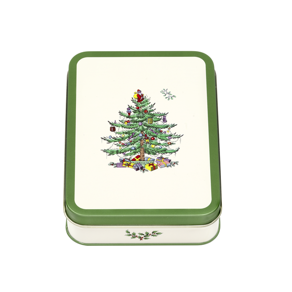 Christmas Tin Spode Christmas Tree Small Rectangle 