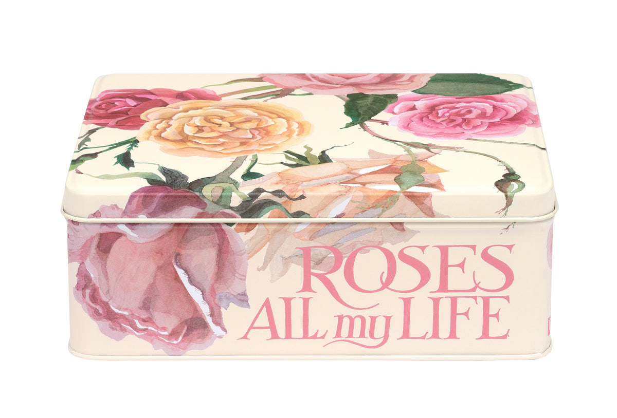 ROSES AND PINK TOAST BISCUIT TIN