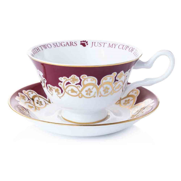 CHARLIE BEAR CUP & SAUCER JUST MY CUP OF TEA