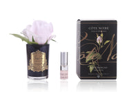 CN ROSE BUD SINGLE FRENCH PINK IN BLACK GLASS