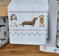 CURIOUS DOGS 3 PACK OF TEATOWELS 