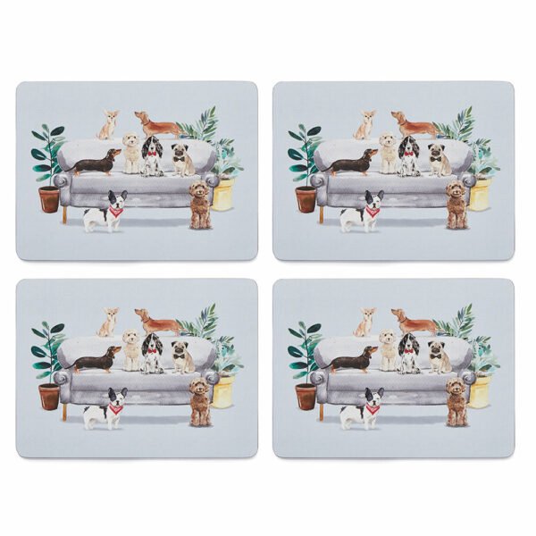 CURIOUS DOGS SET OF 4 PLACEMATS