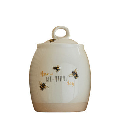 BUMBLE BEE CANISTER CERAMIC TEA 