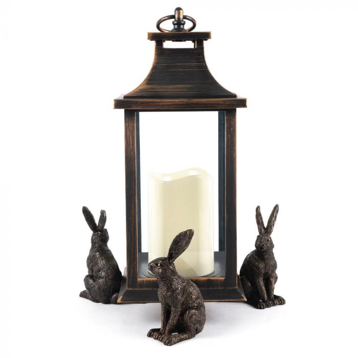 POTTY FEET ANTIQUE BRONZE HARE