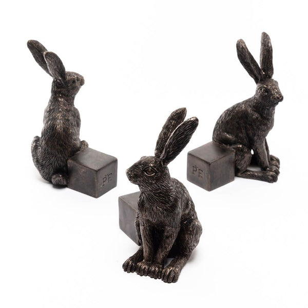 POTTY FEET ANTIQUE BRONZE HARE