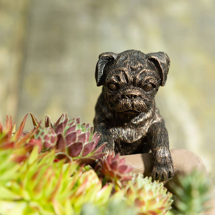 POT BUDDIES ANTIQUE BRONZE PUG 