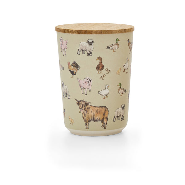 BUTTERCUP FARM CANISTER BAMBOO ANIMALS