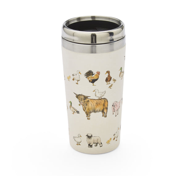 BUTTERCUP FARM BAMBOO/STAINLESS STEEL TRAVEL MUG