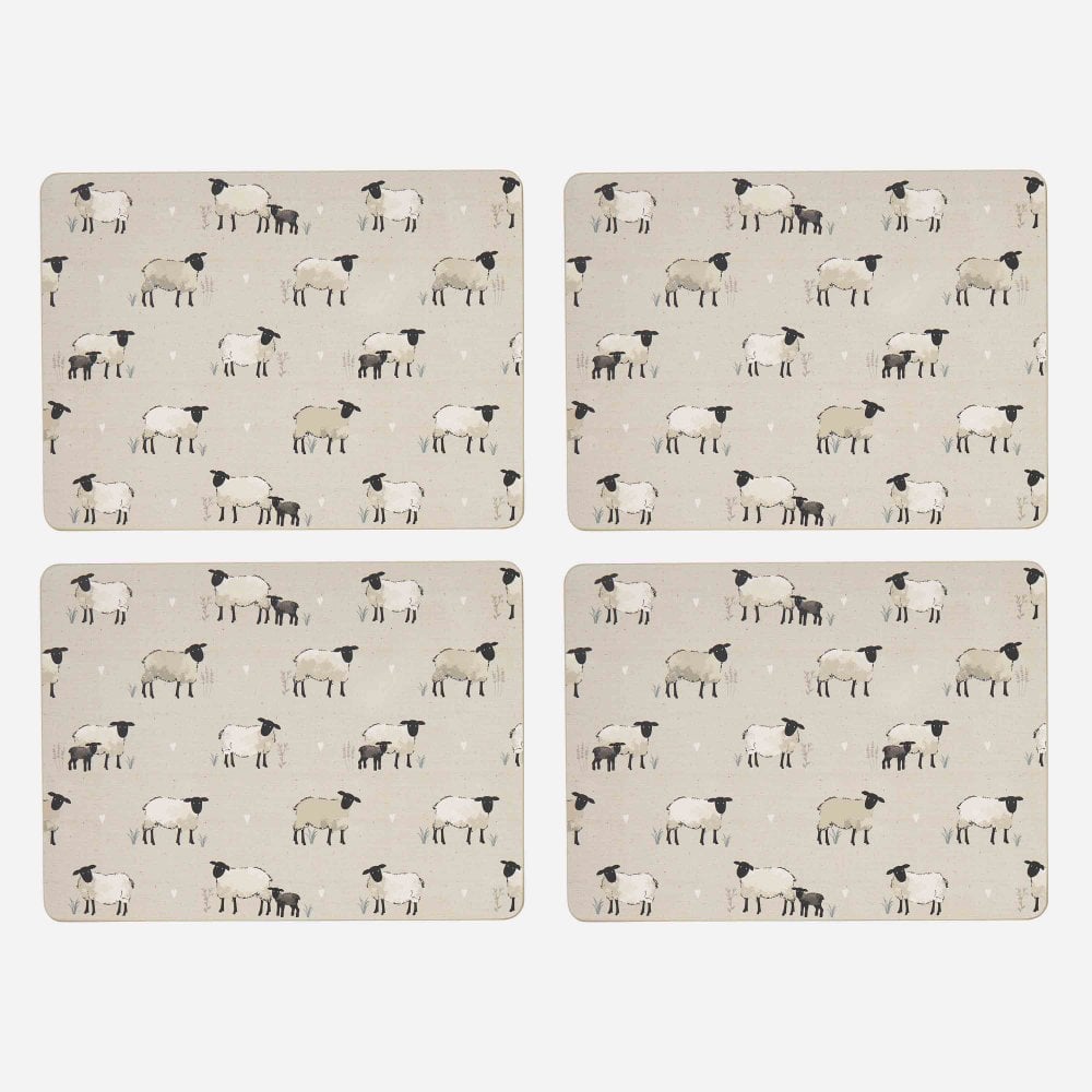 HIGHLAND SHEEP SET OF 4 PLACEMATS 