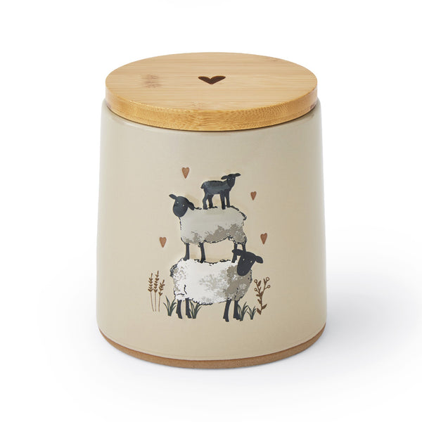 HIGHLAND SHEEP CANISTER - BEIGE