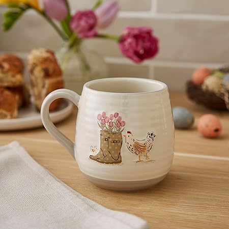 Hen House Lane Belly Mug - Wellies & Hens
