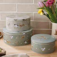Hen House Lane Set Of 3 Round Cake Tins