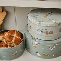 Hen House Lane Set Of 3 Round Cake Tins