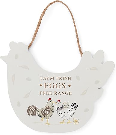 Hen House Lane Plaque - Hen "farm Fresh Eggs"